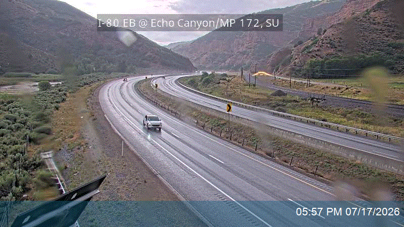 I-80 traffic camera, view east