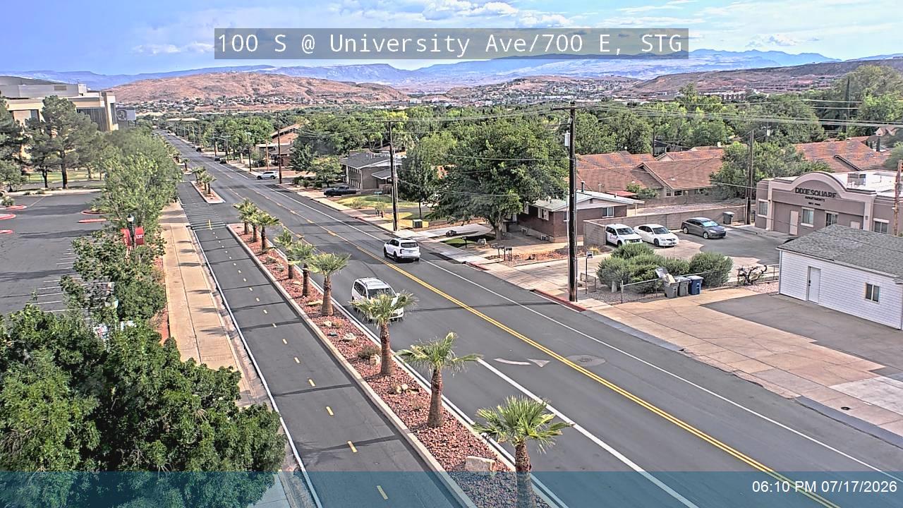 100 S traffic camera, view west, St. George, Utah