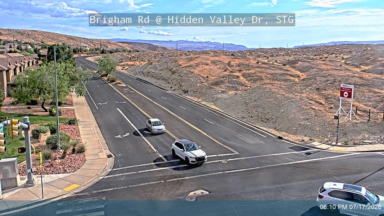 Brigham Rd traffic camera, view north, St. George, Utah