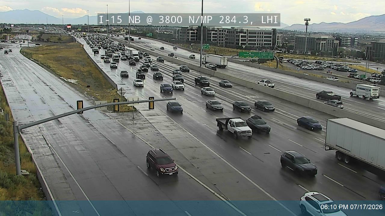 I-15 traffic camera, view north, Lehi