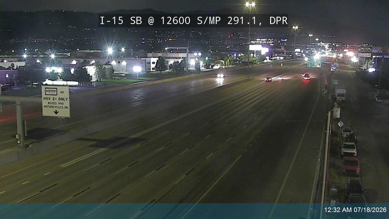 I-15 traffic camera, view south, Draper