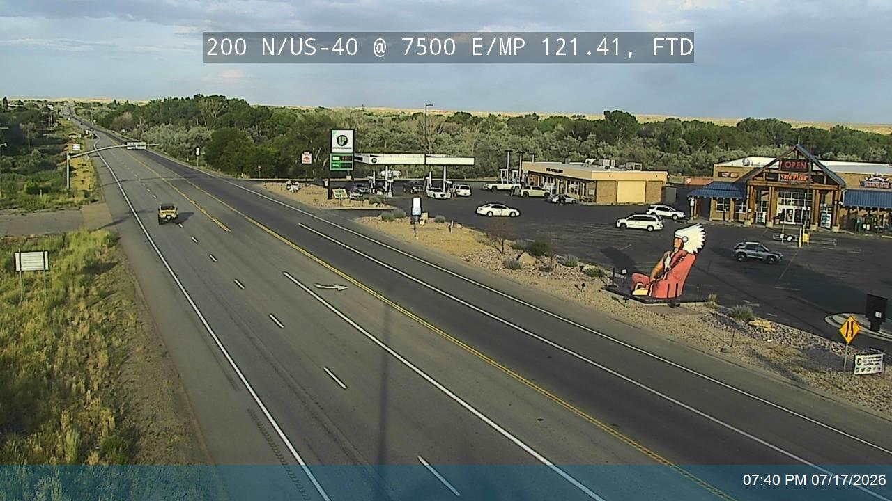 US-40 traffic camera, view east, Fort Duchesne, Utah