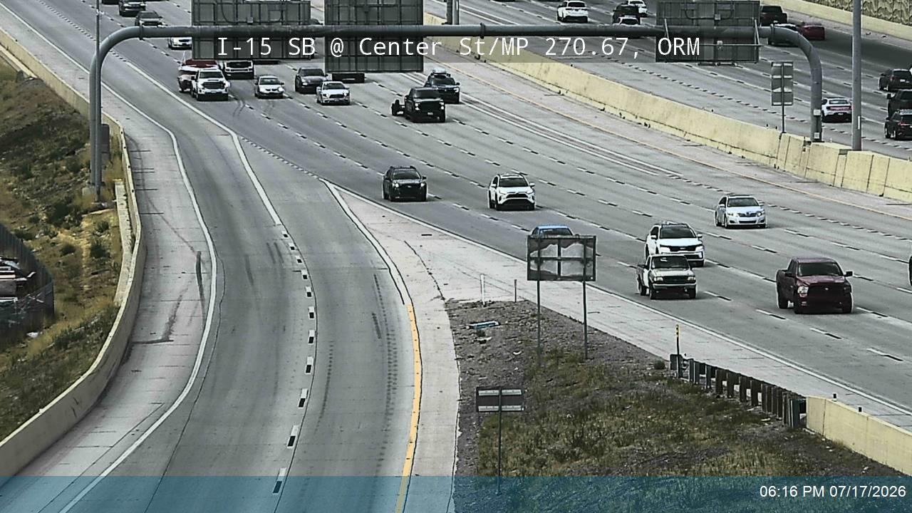 I-15 traffic camera, view south, Orem