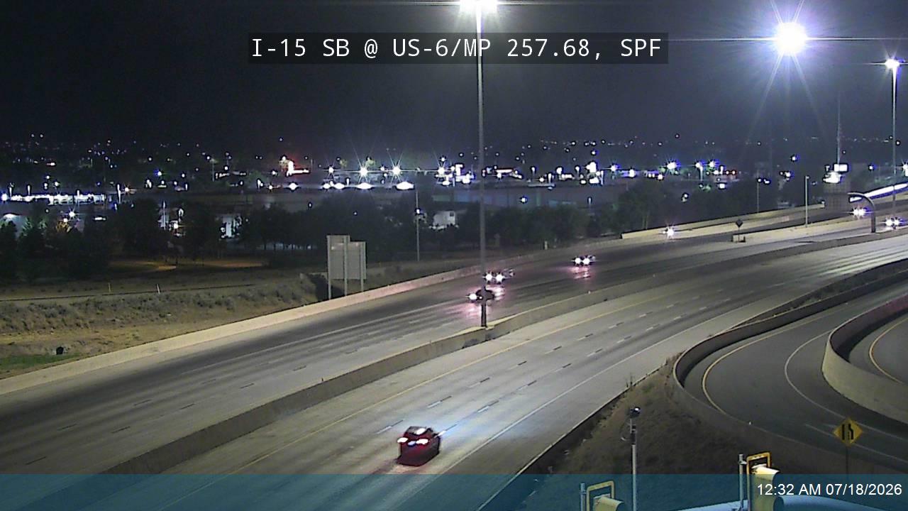 I-15 traffic camera, view south, Spanish Fork