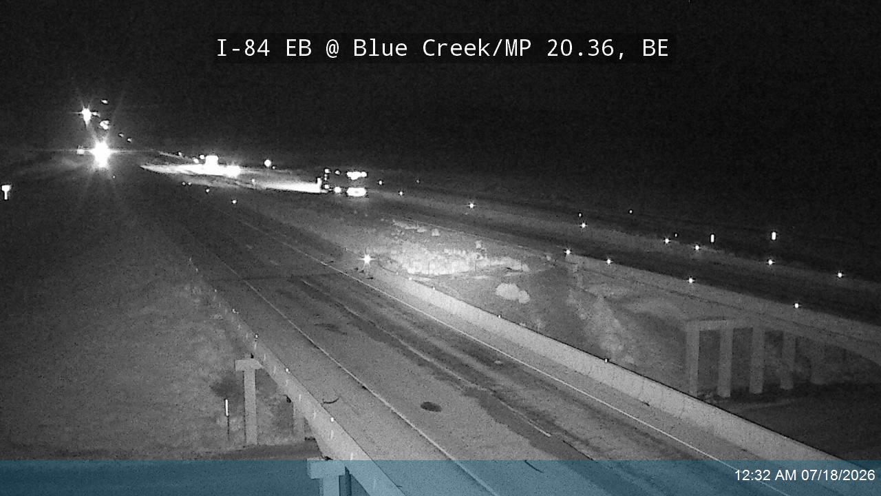I-84 EB @ Blue Creek / MP 20.36, BE traffic camera, Box Elder County