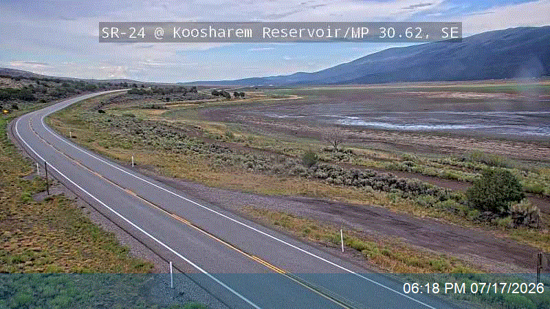 SR-24 @ Koosharem Reservoir / MP 30.62, SE traffic camera, Sevier County