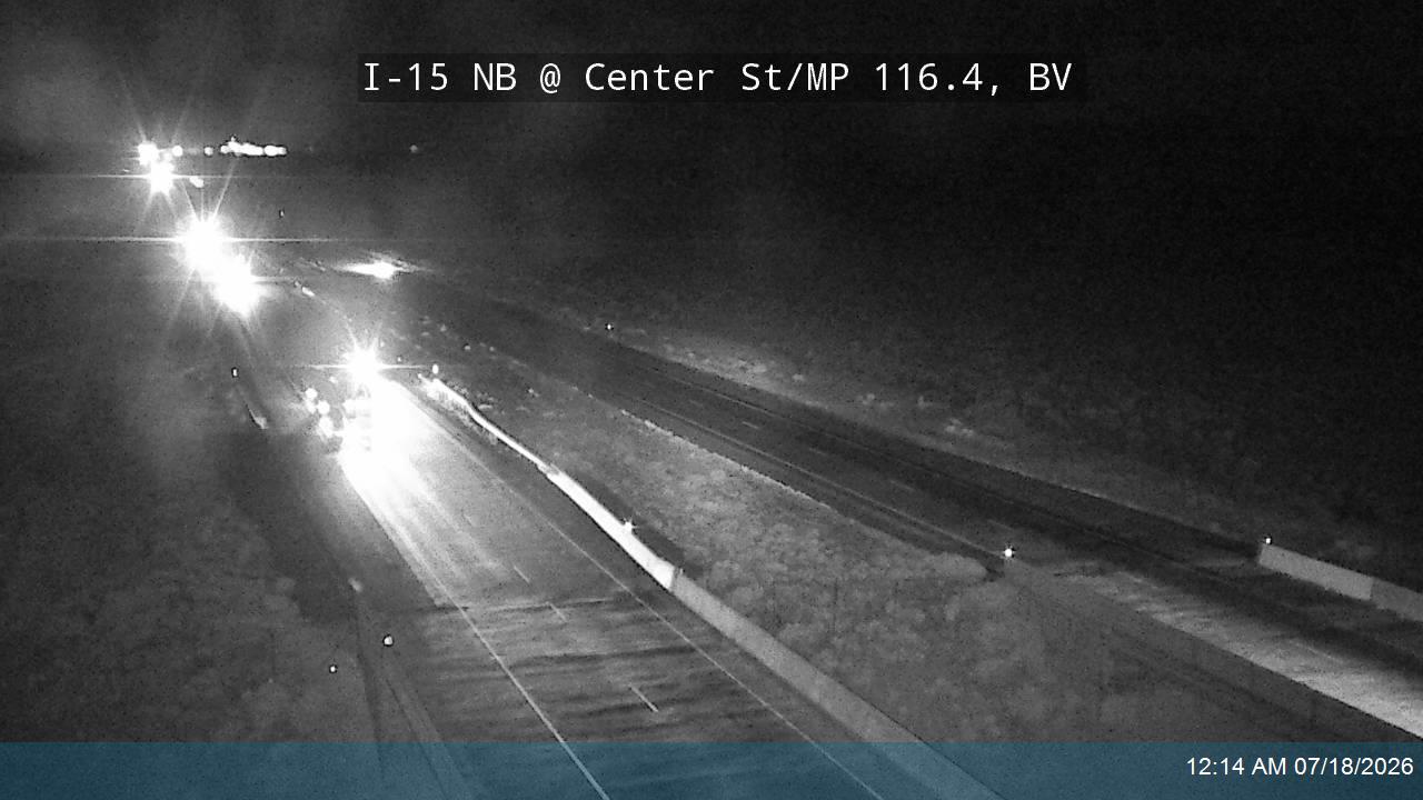 I-15 NB @ Center St / MP 116.4, BV traffic camera, Beaver County