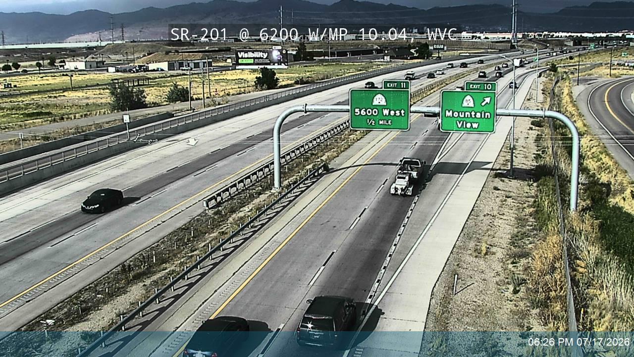 SR-201 traffic camera, view east, West Valley City, Utah