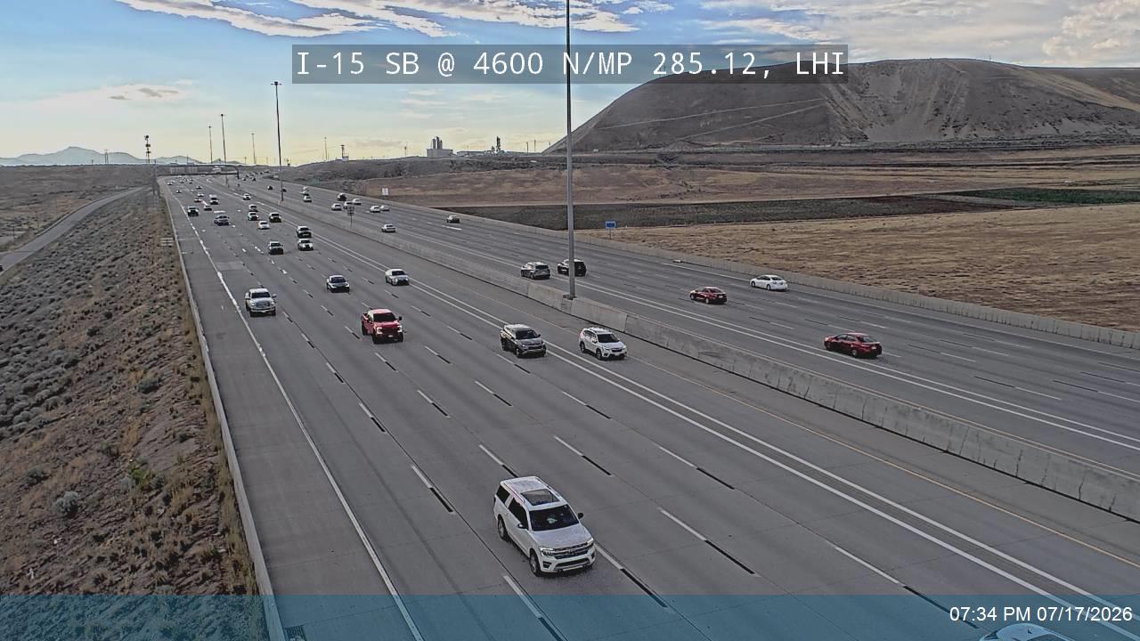 I-15 traffic camera, view south, Lehi