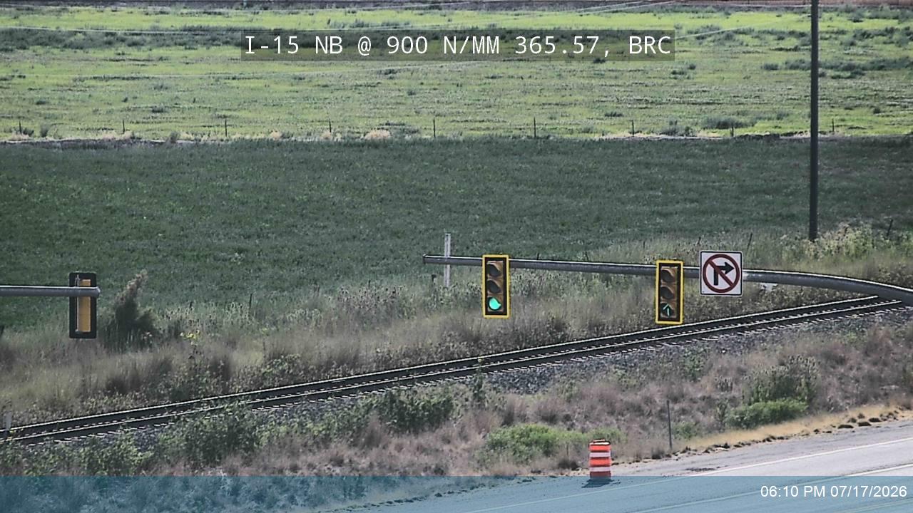 I-15 traffic camera, view north, Brigham City