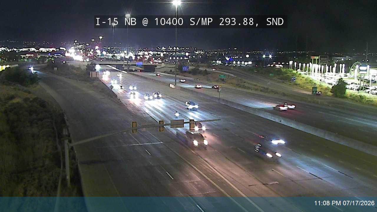 I-15 traffic camera, view north, Sandy