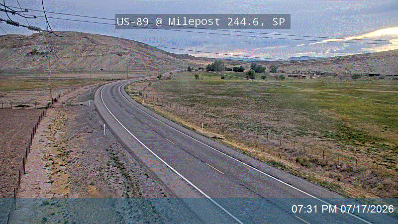 US-89 @ Milepost 244.6, SP traffic camera, Sanpete County