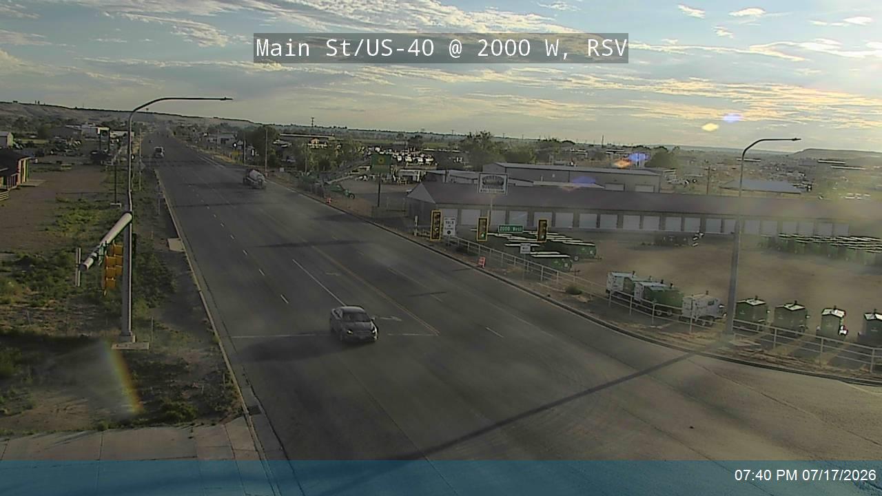US-40 traffic camera, view north, Roosevelt, Utah