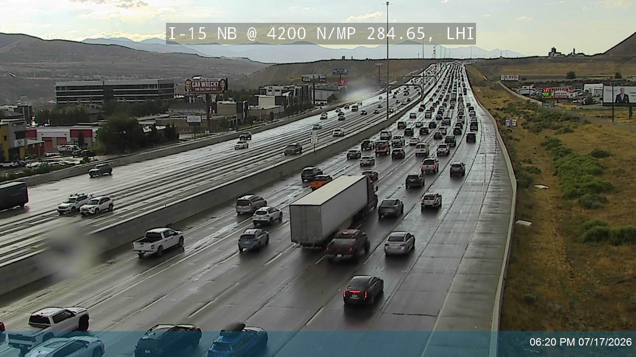 I-15 traffic camera, view north, Lehi