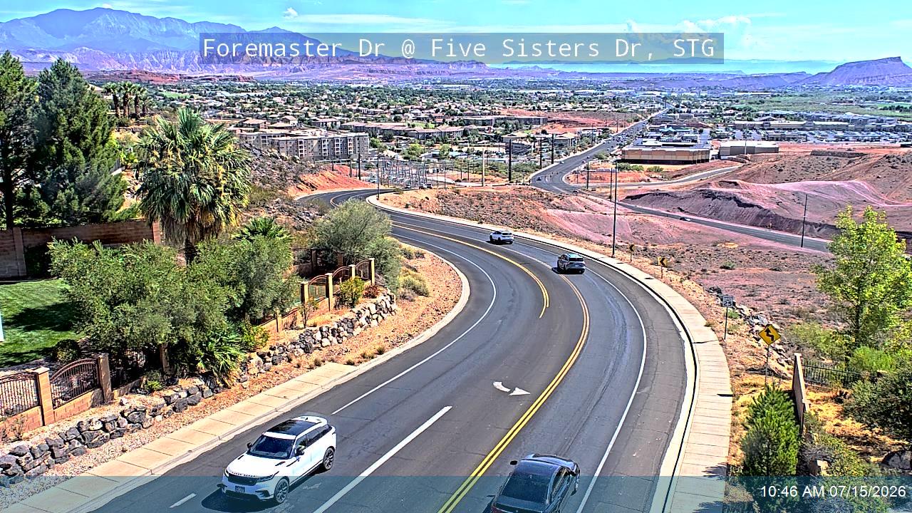 Foremaster Dr traffic camera, view north, St. George, Utah