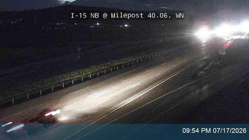 I-15 traffic camera, view north