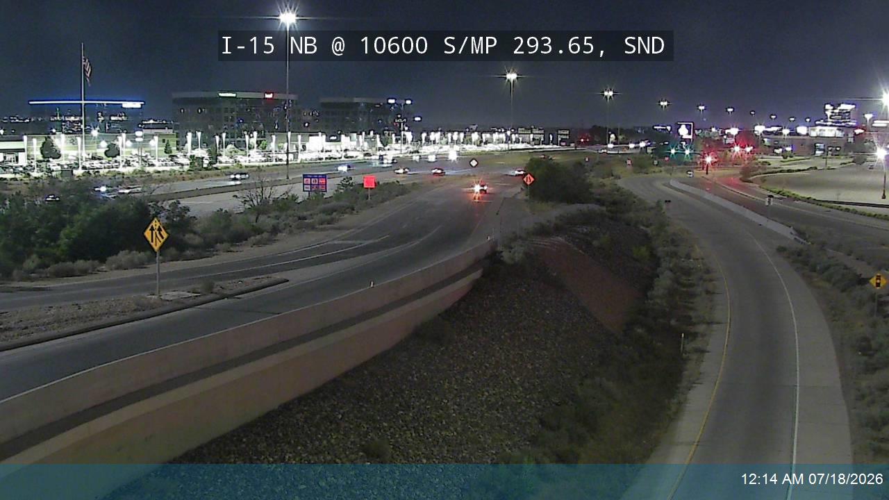 I-15 traffic camera, view north, Sandy