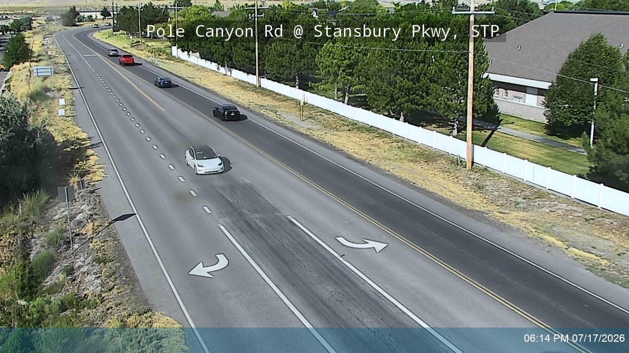 Pole Canyon Rd traffic camera, view east, Stansbury Park, Utah