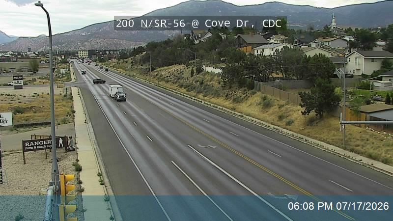 SR-56 traffic camera, view south, Cedar City, Utah