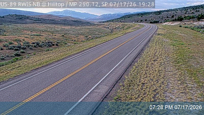 US-89 RWIS NB @ Hilltop / MP 290.12, SP traffic camera, Sanpete County