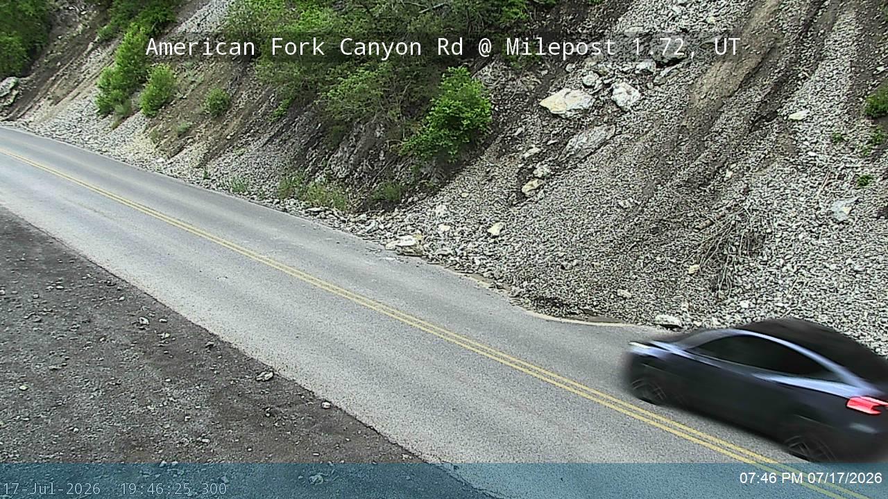 American Fork Canyon Rd / SR-144 @ Milepost 1.72, UT traffic camera, Utah County