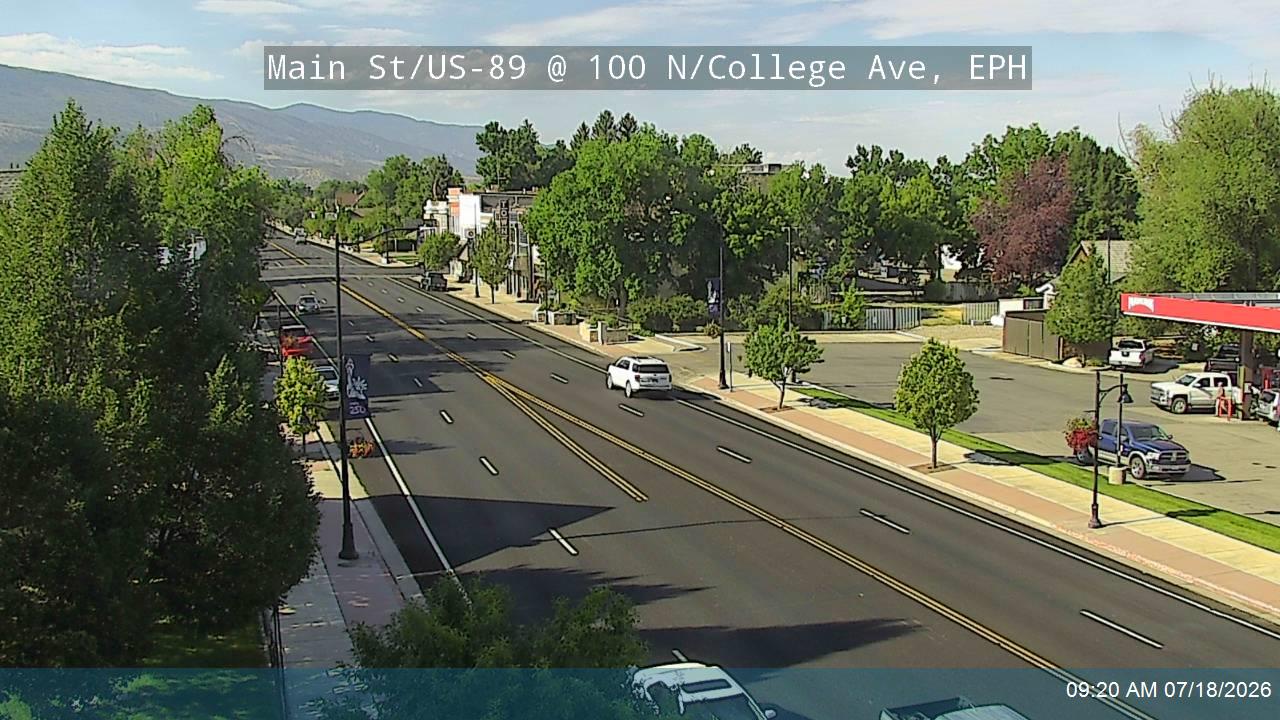 US-89 traffic camera, view north, Ephraim, Utah