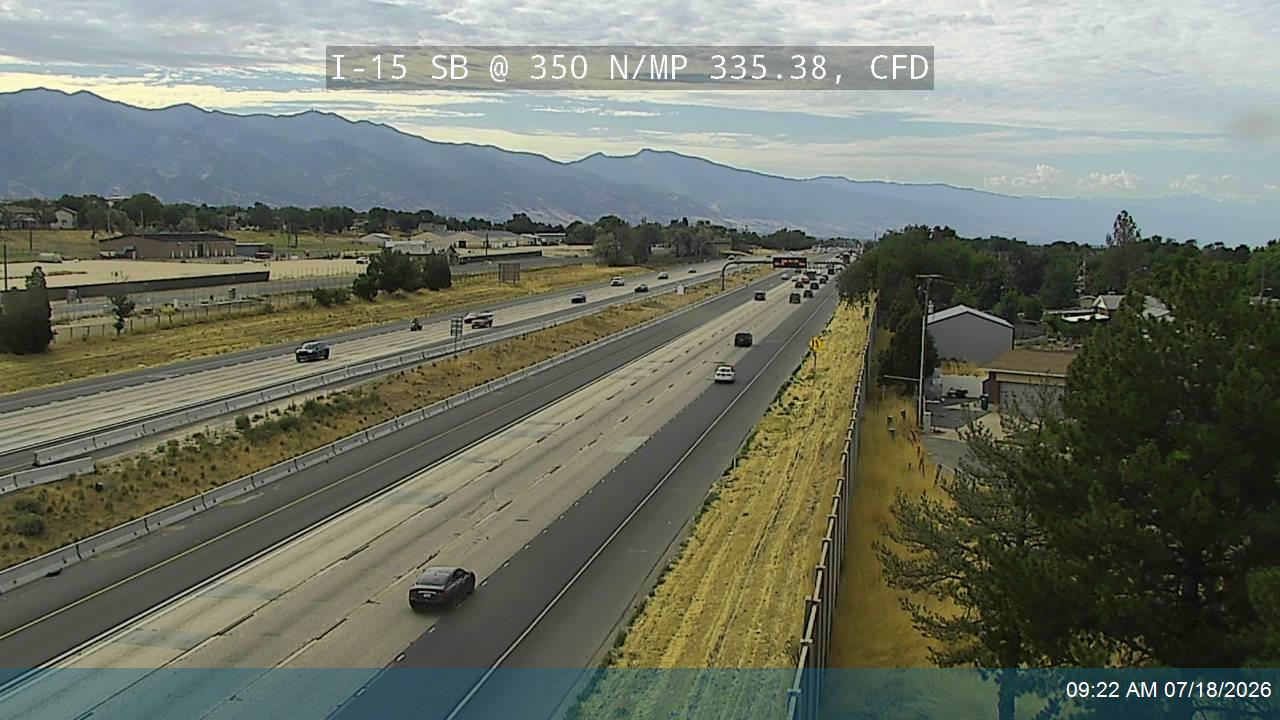 I-15 traffic camera, view south, Clearfield