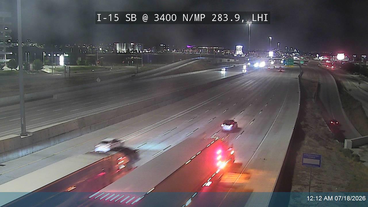 I-15 traffic camera, view south, Lehi