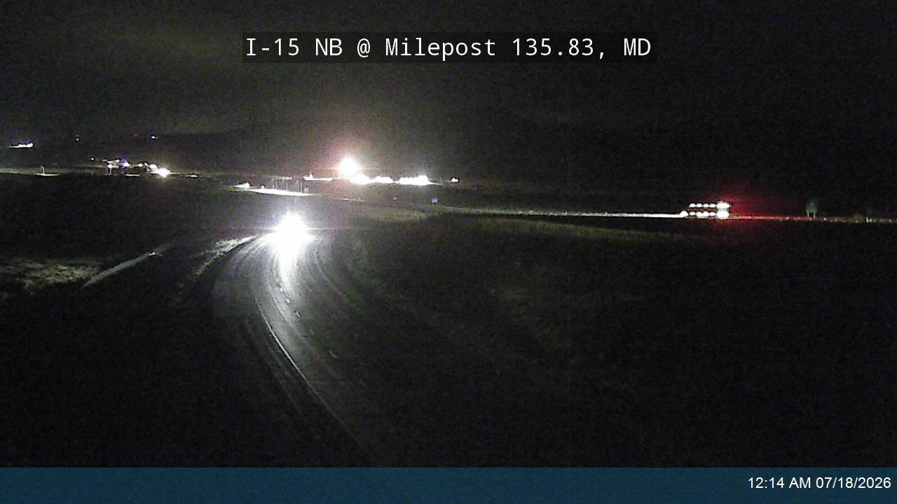 I-15 NB @ Milepost 135.83, MD traffic camera, Millard County