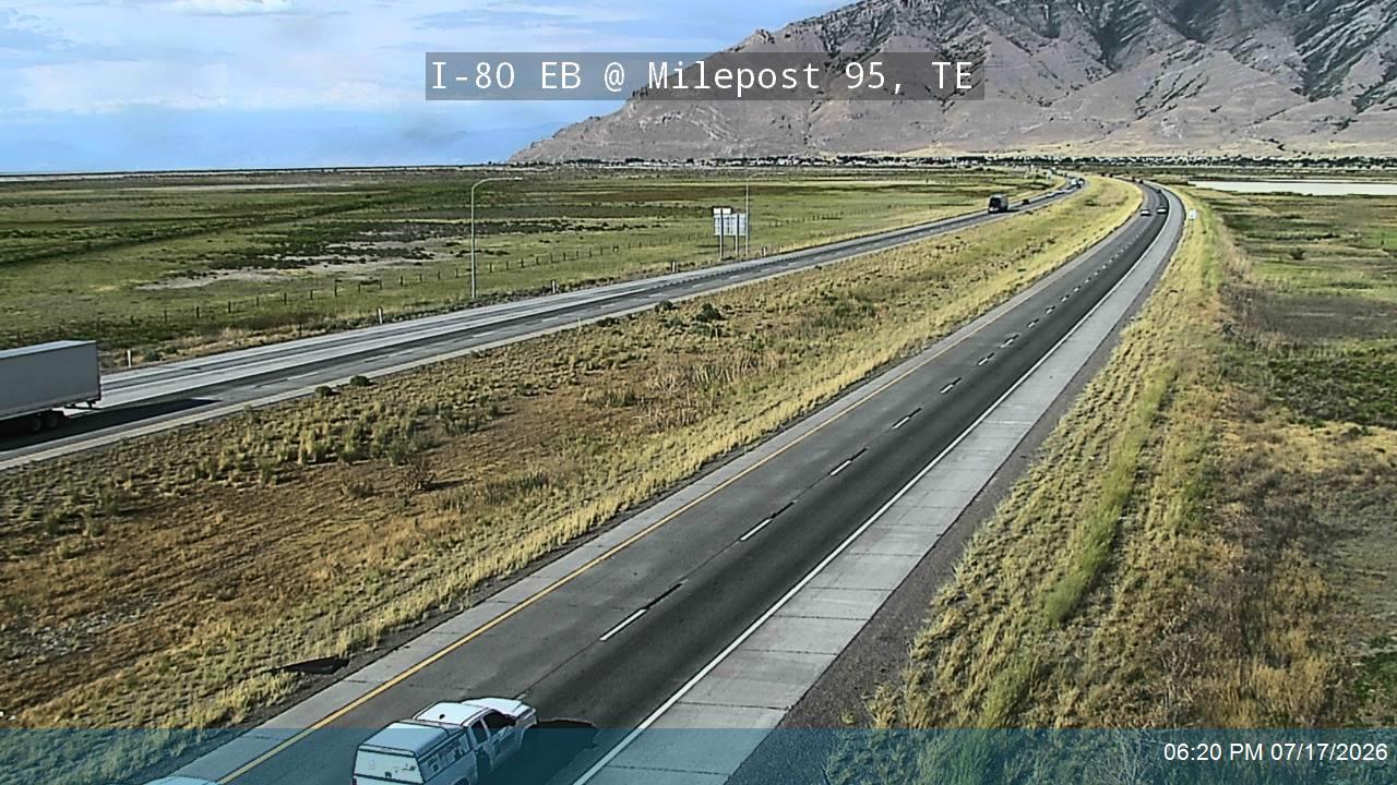 I-80 EB @ Milepost 95, TE traffic camera, Tooele County