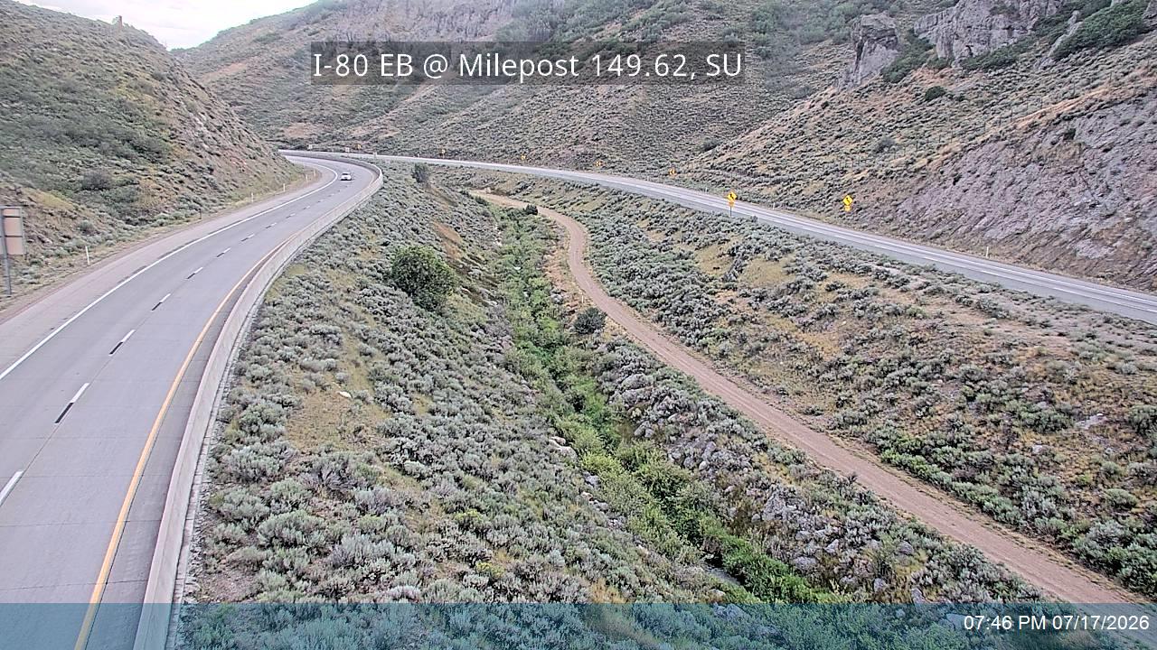 I-80 traffic camera, view east