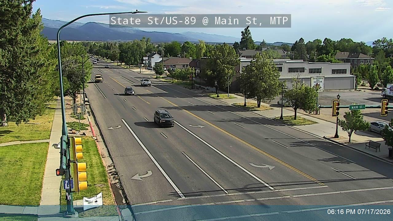 US-89 traffic camera, view east, Manti, Utah