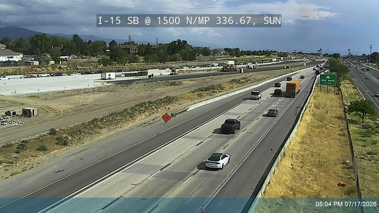 I-15 traffic camera, view south, Sunset, Utah