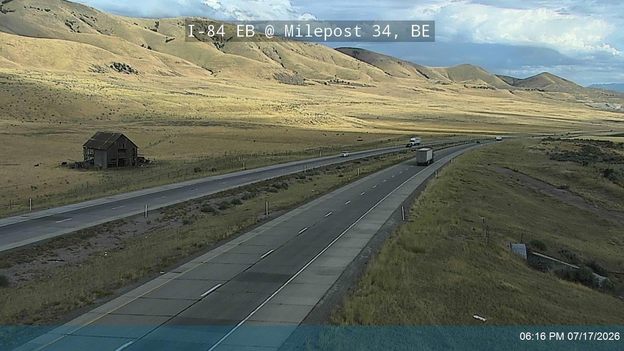 I-84 EB @ Milepost 34, BE traffic camera, Box Elder County