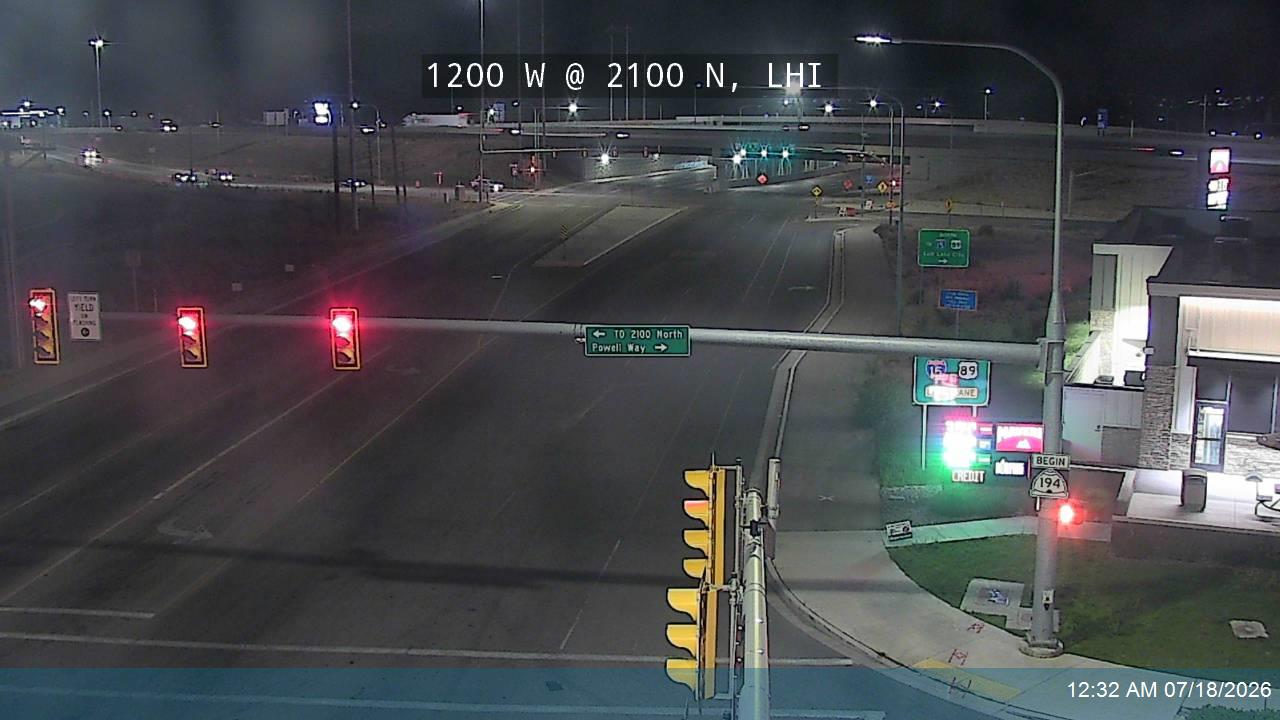 1200 W traffic camera, view north, Lehi, Utah