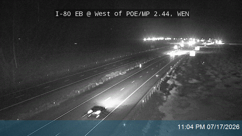 I-80 traffic camera, view east, Wendover