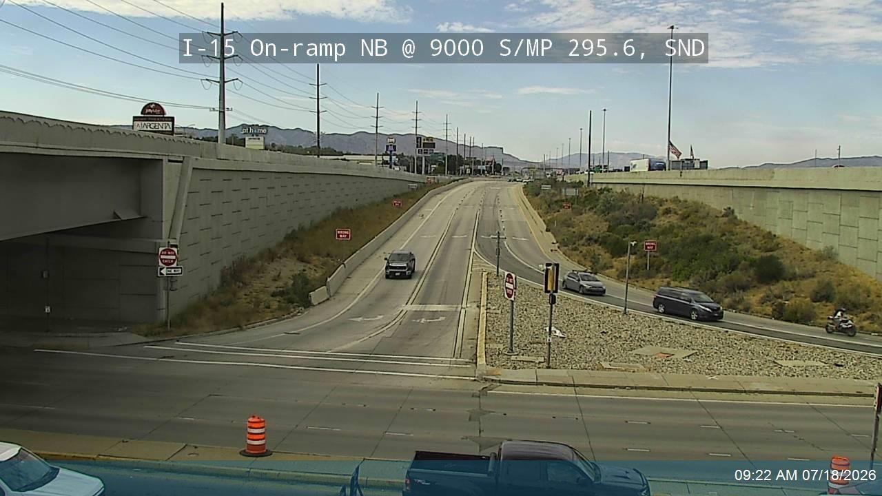 I-15 traffic camera, view north, Sandy