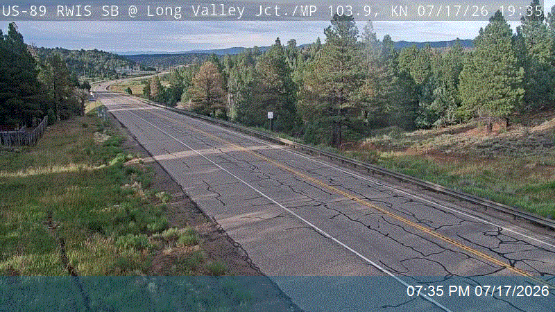 US-89 RWIS SB @ Long Valley Jct / MP 103.8, KN traffic camera, Kane County