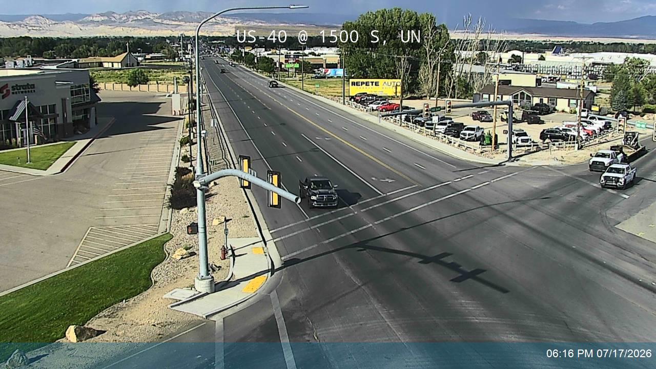US-40 @ 1500 S / MP 141.36, UN traffic camera, Uintah County