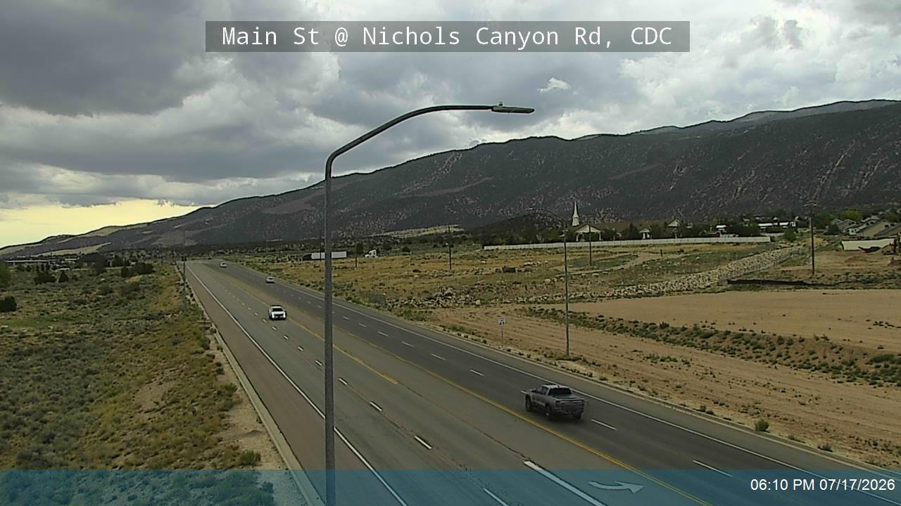 SR-130 traffic camera, view south, Cedar City, Utah