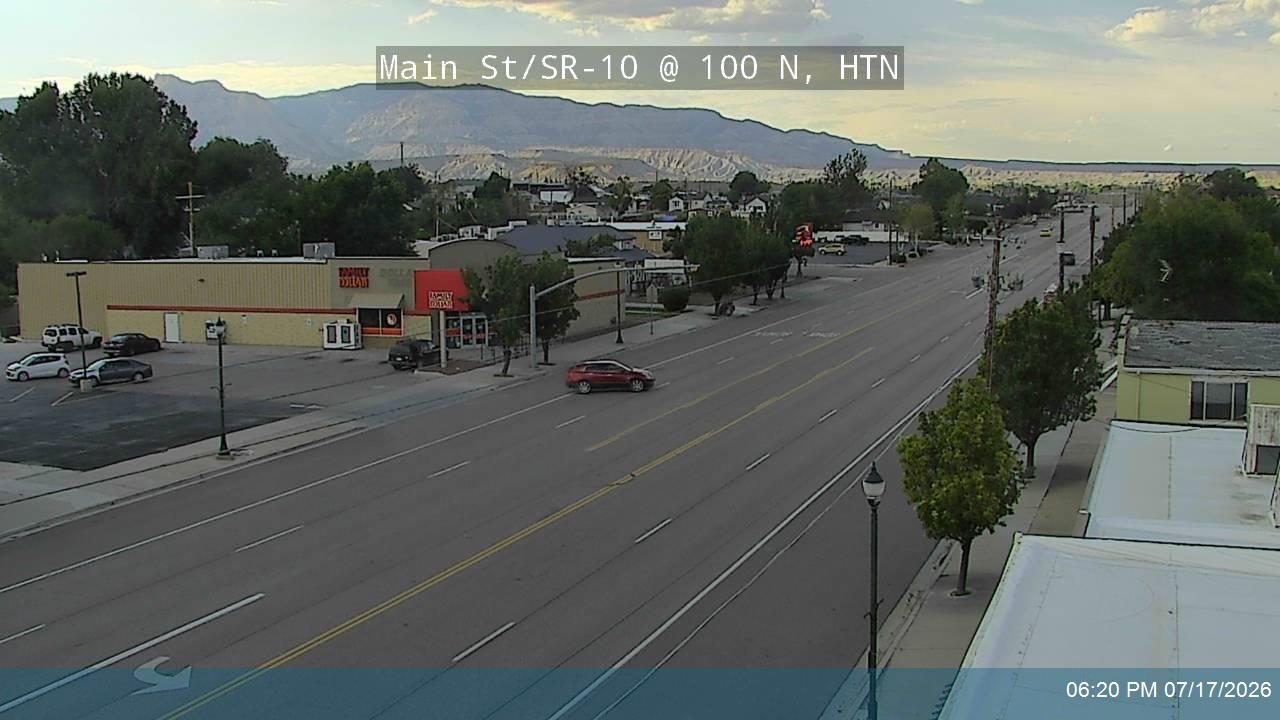 SR-10 traffic camera, view north, Huntington, Utah