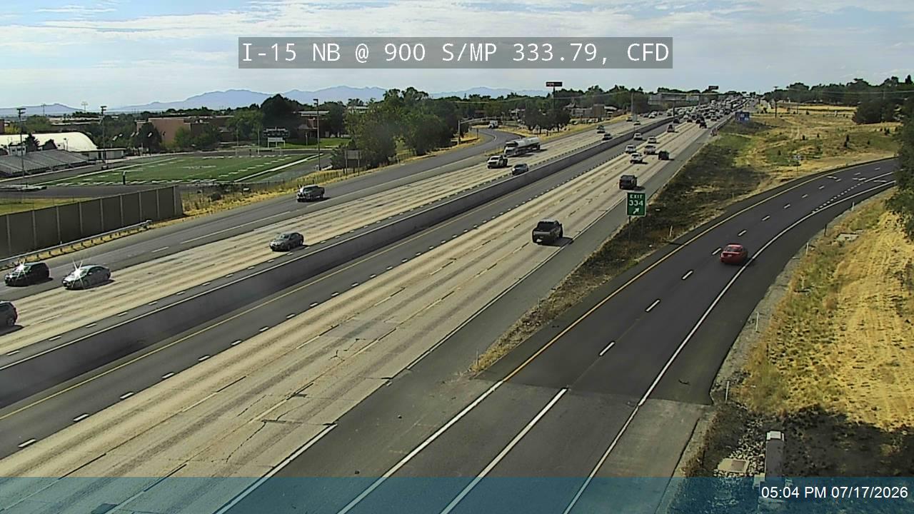 I-15 traffic camera, view north, Clearfield