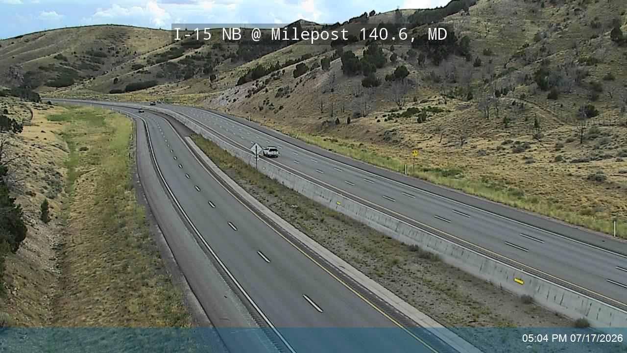 I-15 NB @ Milepost 140.6, MD traffic camera, Millard County