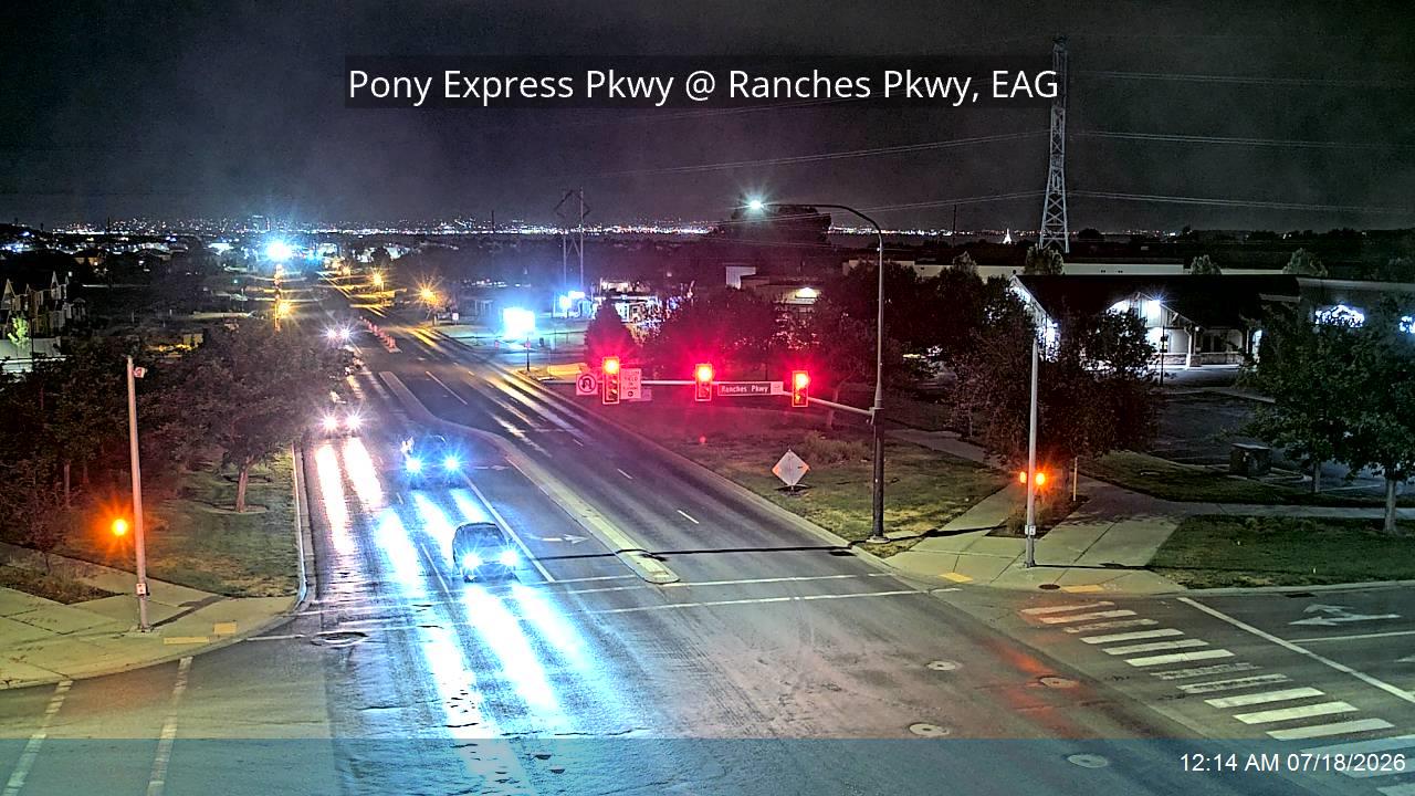 Pony Express Pkwy traffic camera, view south, Eagle Mountain, Utah