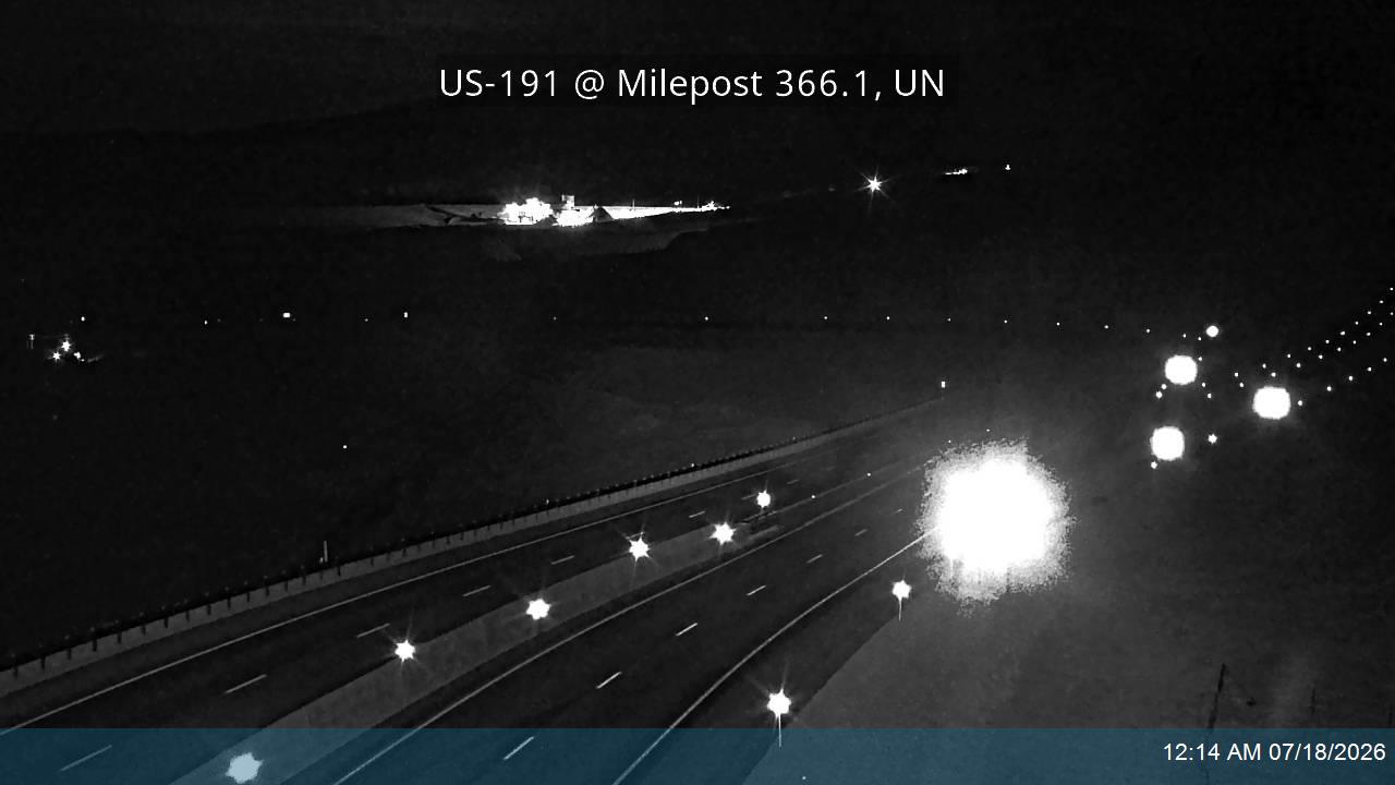 US-191 @ Milepost 366.12, UN traffic camera, Uintah County