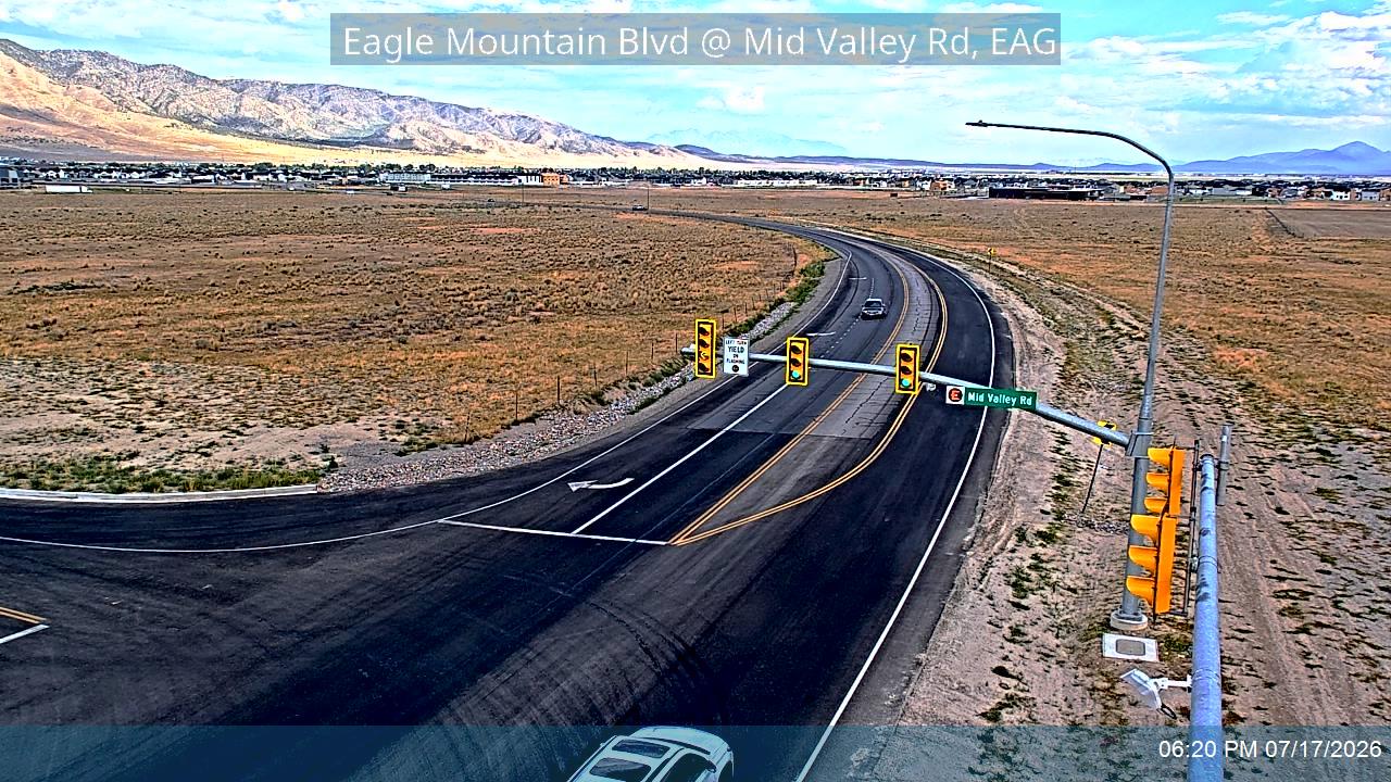 Eagle Mountain Blvd traffic camera, view south, Eagle Mountain, Utah