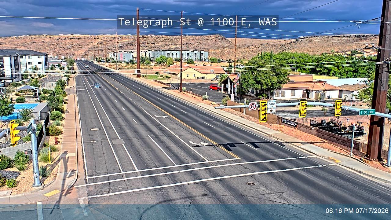 Telegraph St traffic camera, view west, Washington, Utah