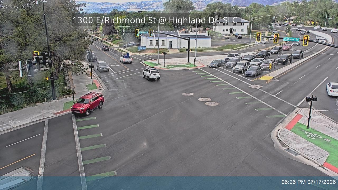 1300 E traffic camera, view south, Salt Lake City, Utah