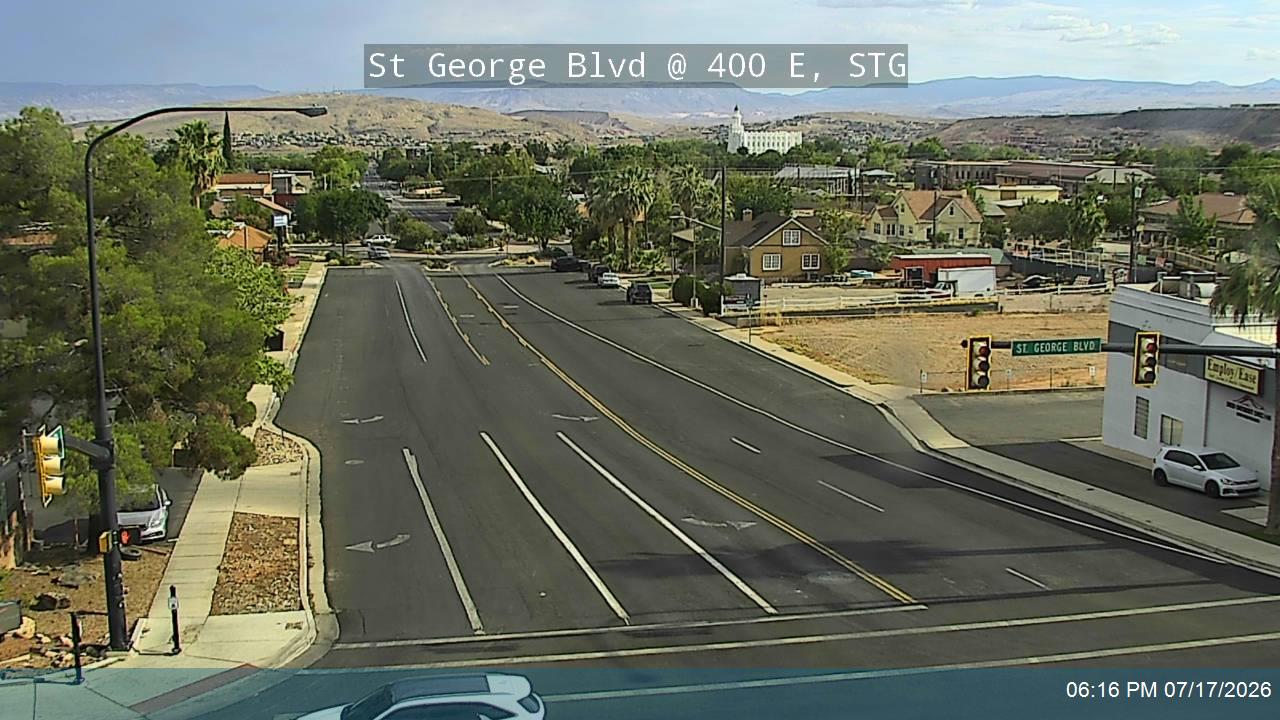 SR-34 traffic camera, view north, St. George, Utah