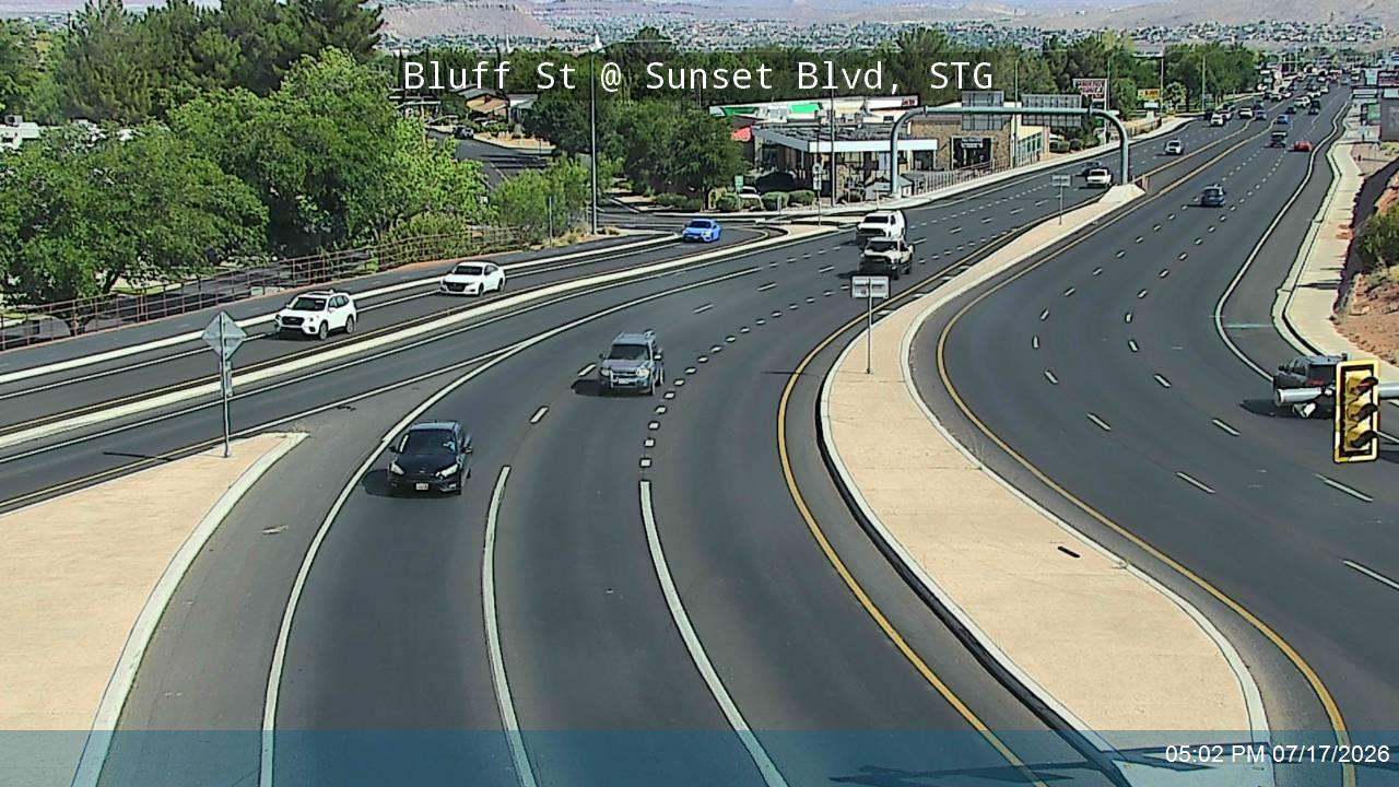 SR-18 traffic camera, view south, St. George, Utah